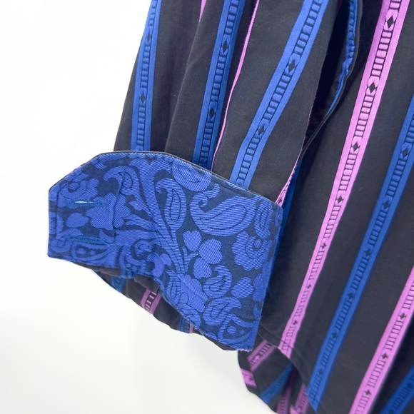 Robert Graham Button Down Shirt Mens XL Flip Cuff Colorful Statement Old Money - Picture 4 of 12